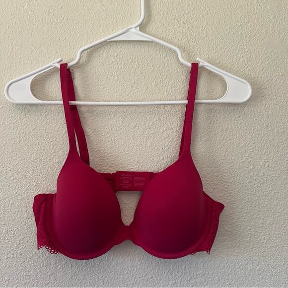Soma 092201 Embraceable Enchanting Lace Demi Bra in Red 36B - Picture 1 of 6